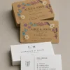 ECO recycled paper business cards with custom designs