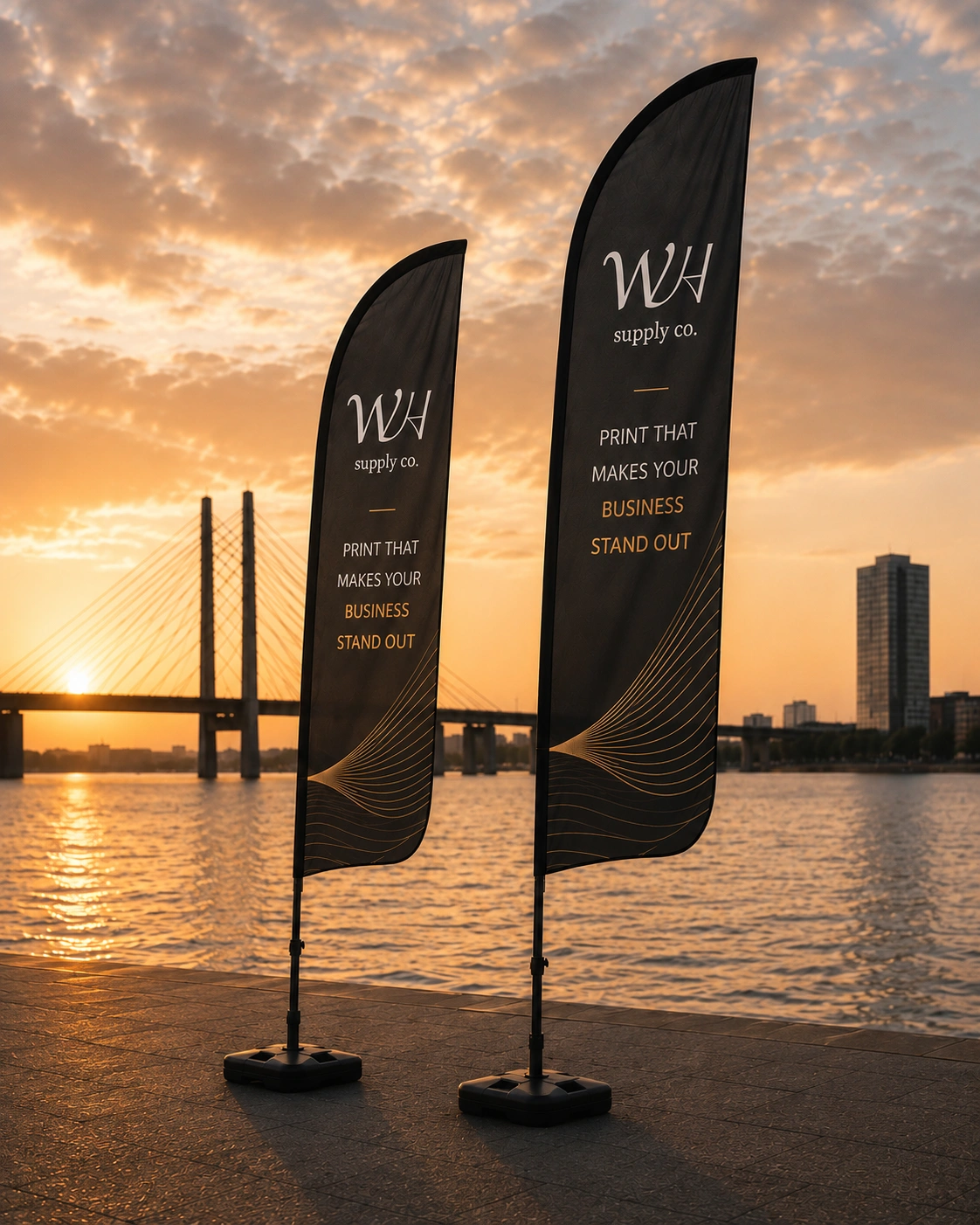 Custom beach flags for events and brand visibility
