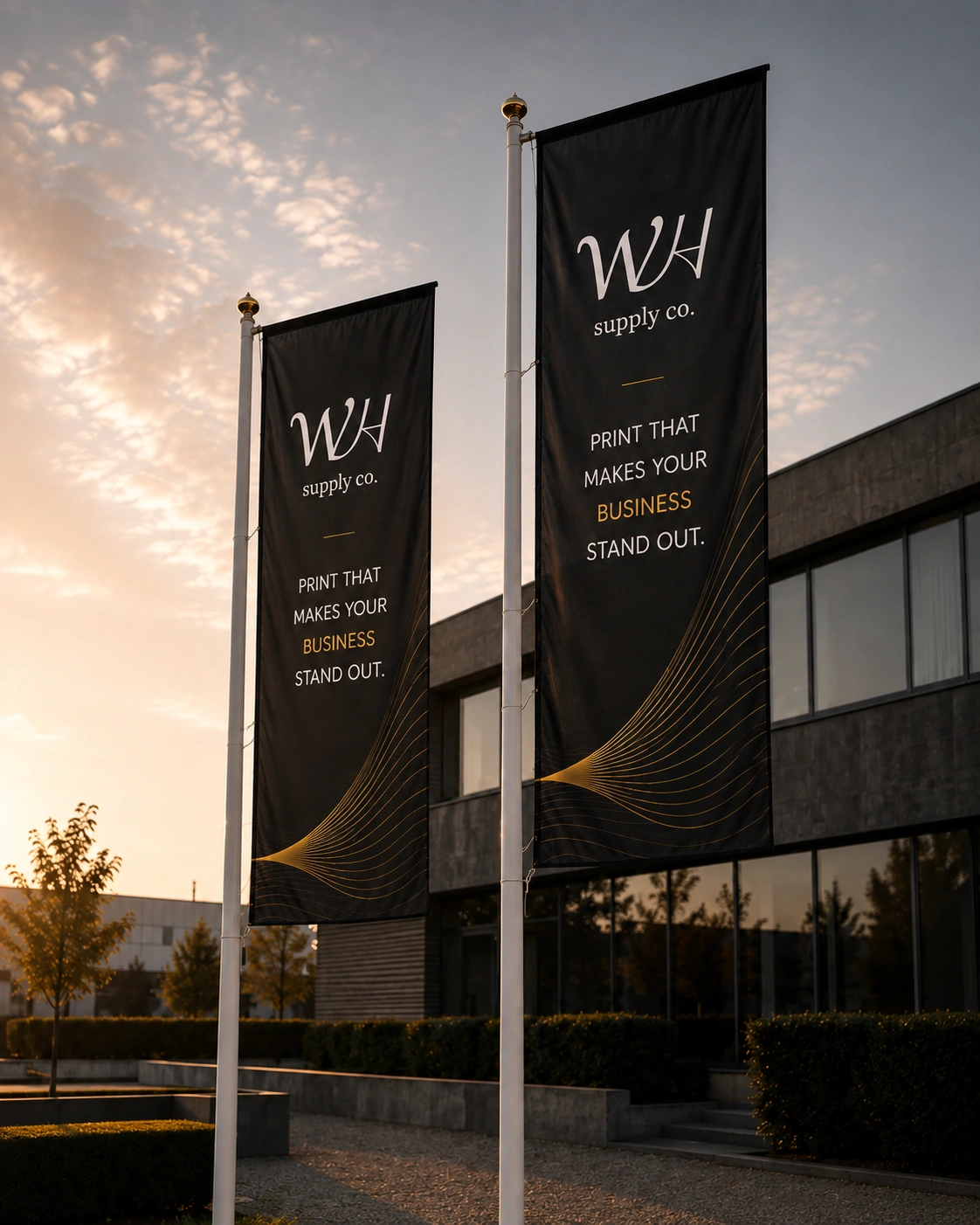 Custom flagpole flags for events and businesses
