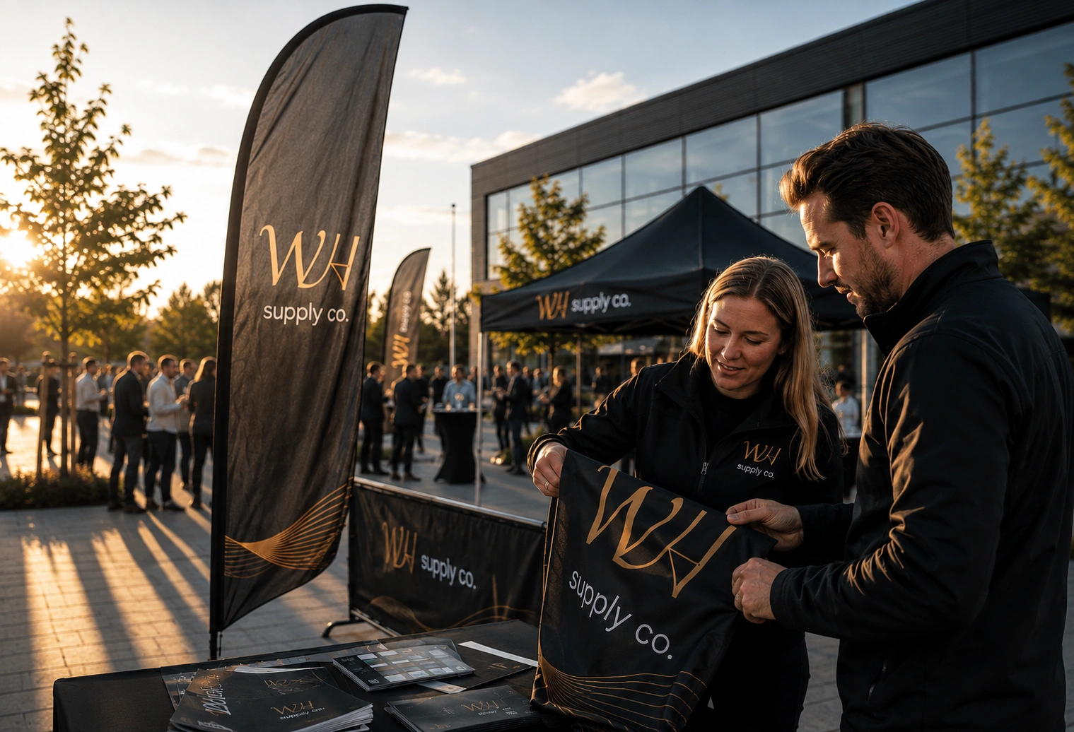 Custom branded flags with high-quality print and materials