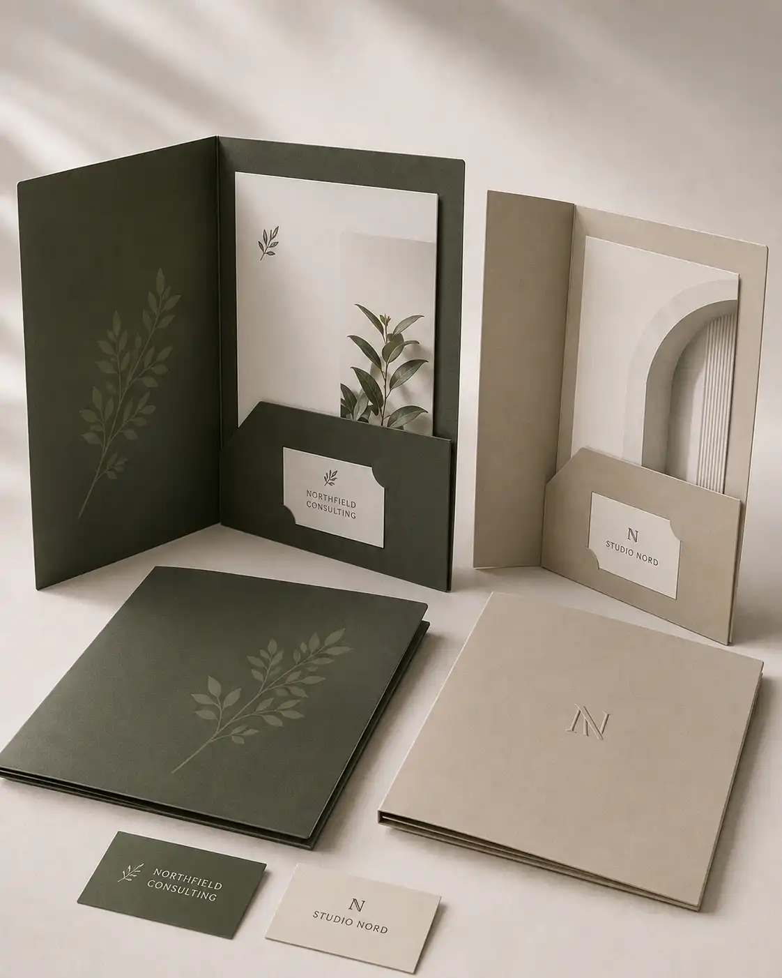 Folders with die-cut