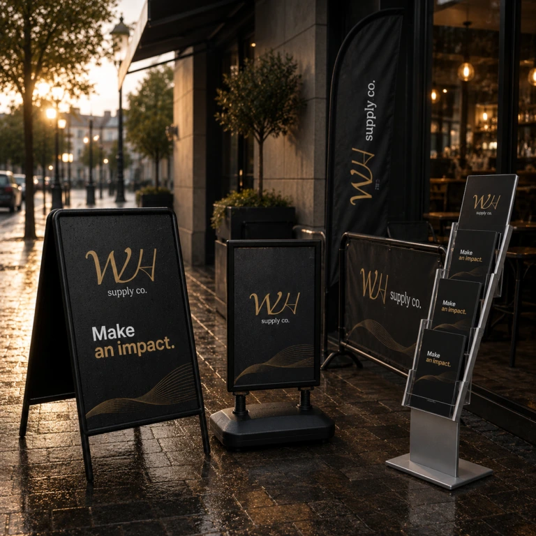 Signage and display solutions for businesses, retail and events by WH Supply Co.